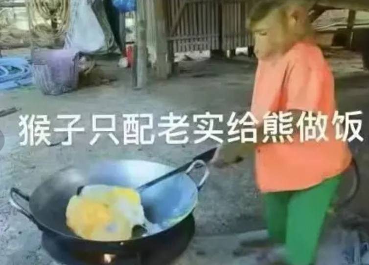 网络用语猴子只配给熊做饭是什么梗