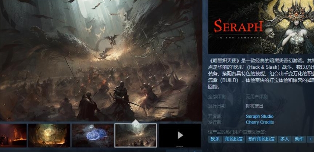 《暗黑炽天使》Steam页面上线 发售日待定