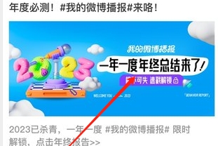 《微博》2023年度报告怎么查看