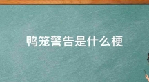 网络用语鸭笼警告是什么梗