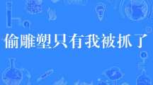 网络用语偷雕塑只有我被抓了是什么梗